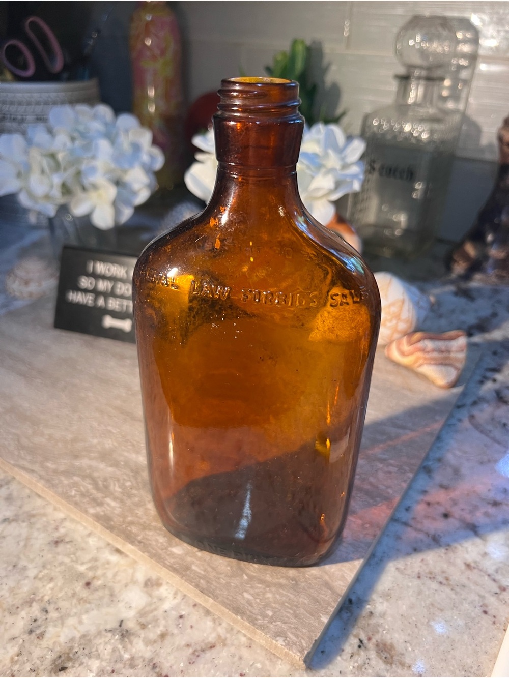 Prohibition Era Bottle!- Decorative Rustic Curiosity
